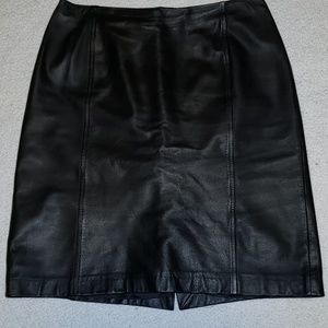 Ann Taylor loft leather skirt
